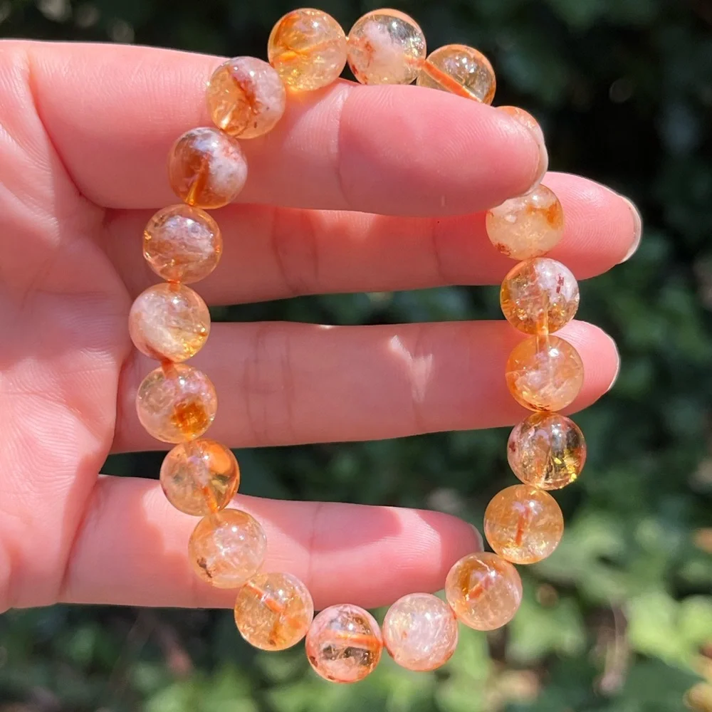 10mm‎ stretchable milky citrine bracelet